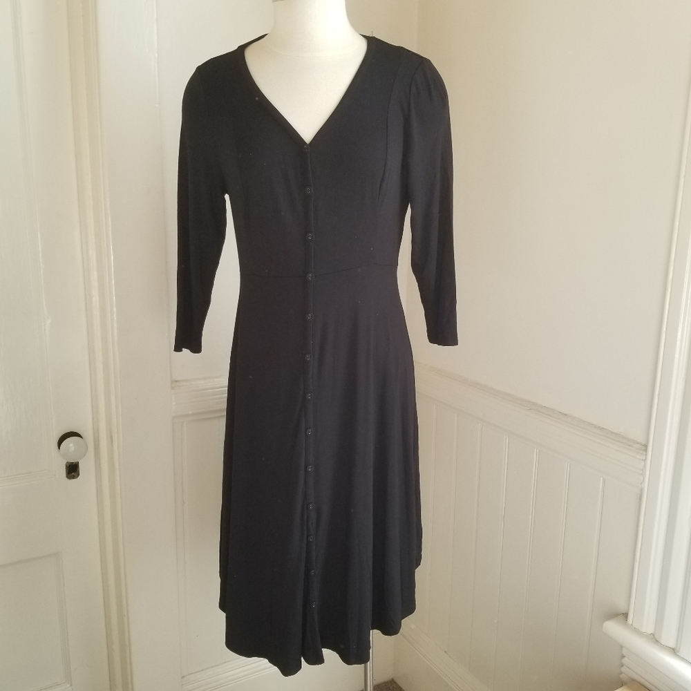 Torrid Black Midi Button Down Dress size 00